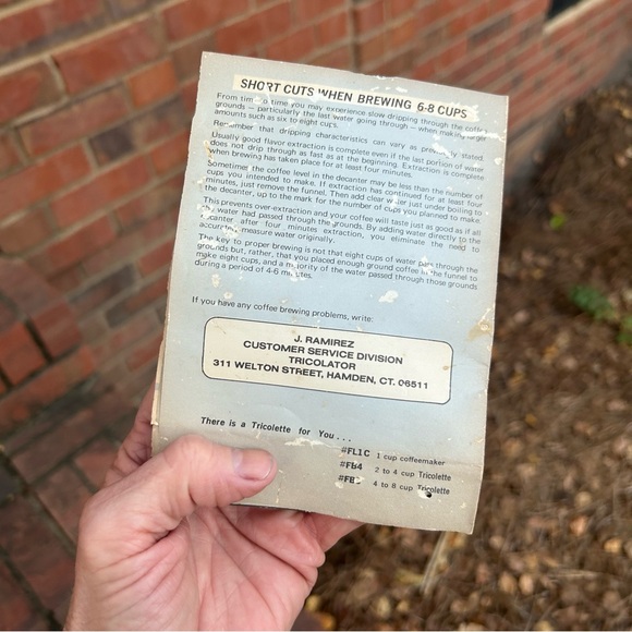 VINTAGE TRICOLATOR TRICOLETTE FRENCH DRIP COFFEEMAKER in Original Box - Picture 5 of 9